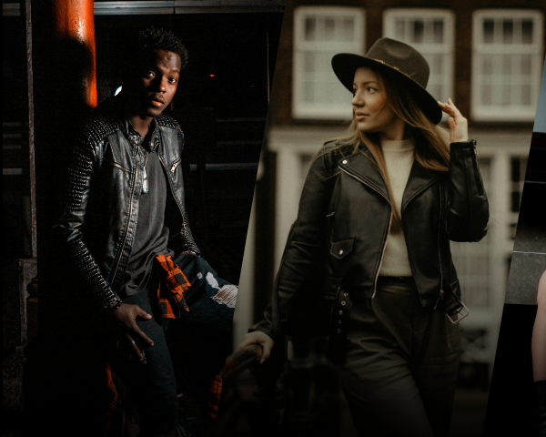 men leather jacket in genuine leather, stylish outerwear for everyday fashion and comfort