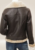 Classic Women's Sheepskin Flying Jacket backside