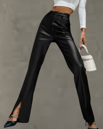 women leather pants slim fit genuine leather bottom wear for bold fashionable style