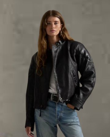 women moto leather jacket bold riding style with sleek fitted silhouette for modern outfits