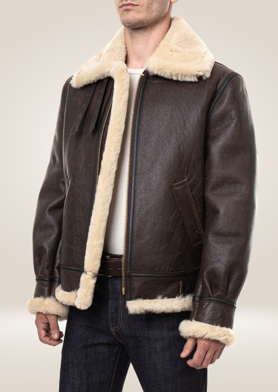 Classic B-3 Bomber Jacket with Heavyweight Shearling