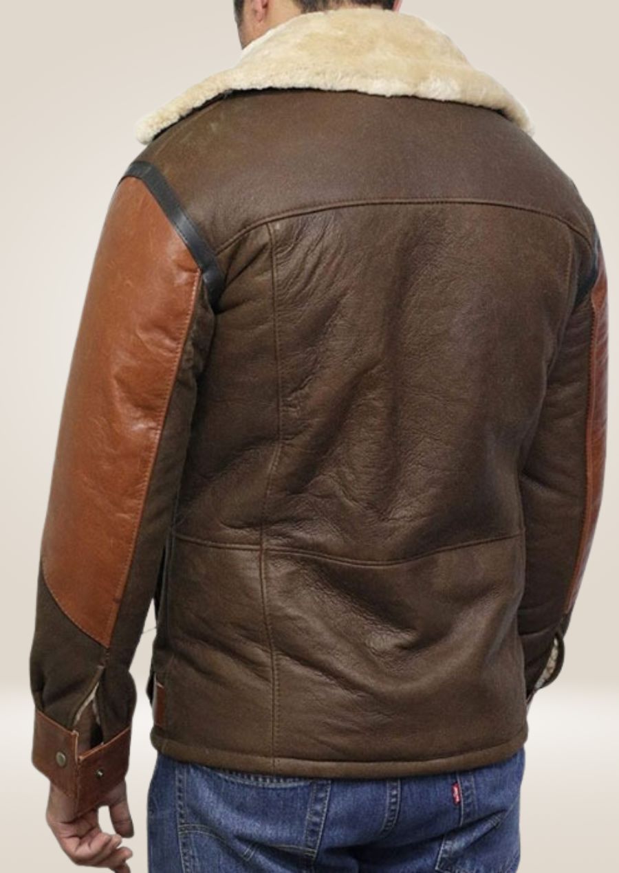 B-3 Shearling Bomber Jacket in Pure Sheepskin