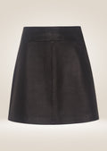  Women's Black Leather Skirt full view