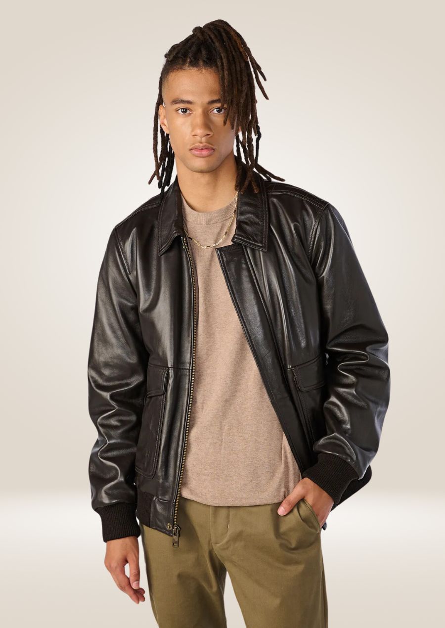 Men’s leather jacket sale with stylish biker and bomber designs