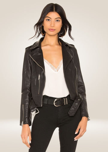 Trendy Black Perfecto Leather Jacket for Women