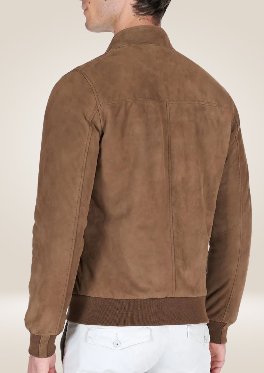 Premium men’s leather jacket made from soft goat hide