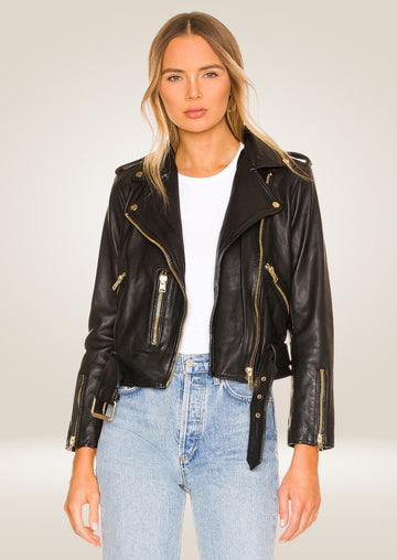 Girls’ Black Perfecto Riding Leather Jacket