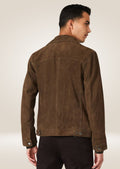 Premium suede trucker jacket for men with durable construction