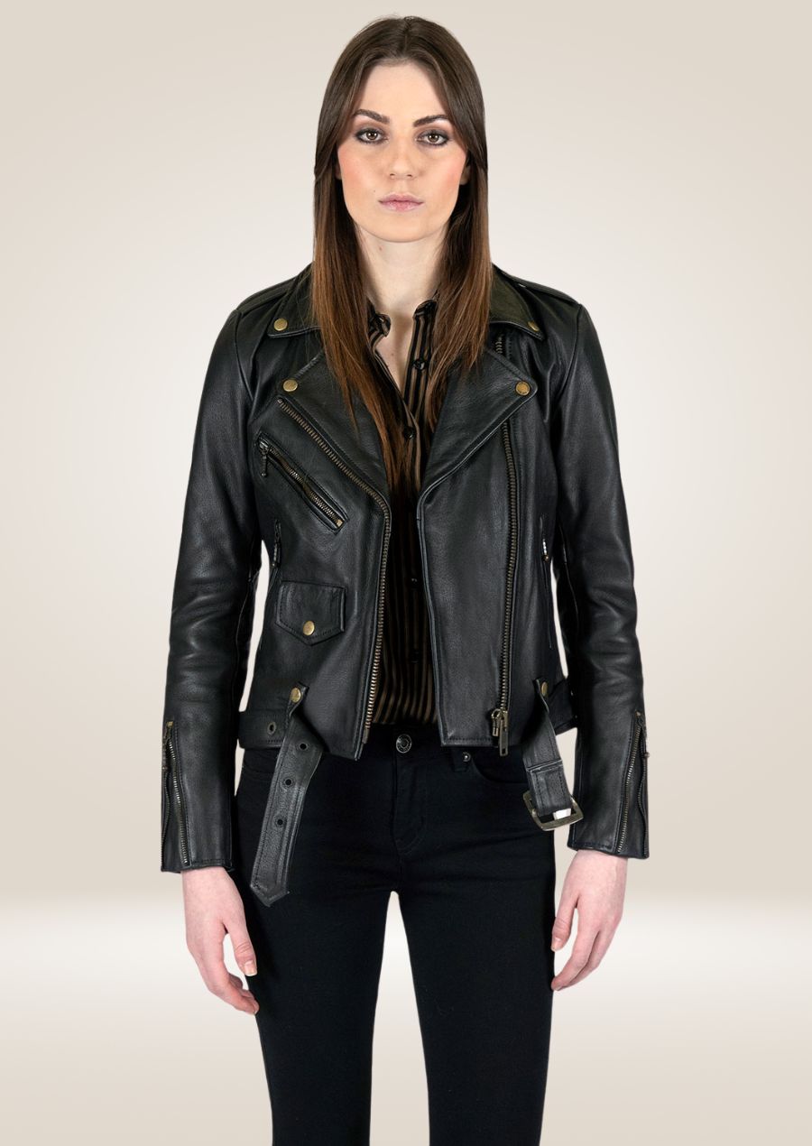 Women's Black Leather Jacket - Sleek and Stylish Design